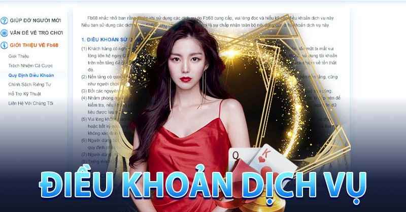Điều khoản dịch vụ dành cho thành viên fb68